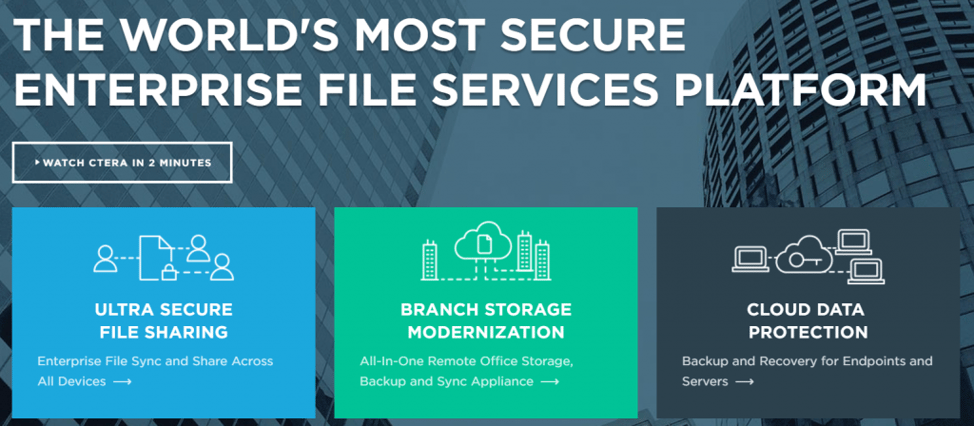 ctera enterprise backup solutions
